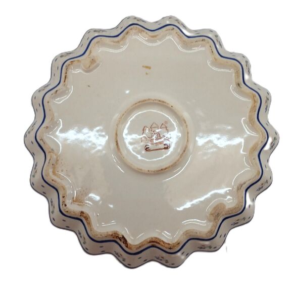 Zaklady Ceramiczne Fluted Quiche Plate Polish Pottery Country Meadow Dish Large - Picture 8 of 11